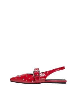 ONLY Laura-5 Slingback Buckle Ballerinasko, , 38 High Risk Red