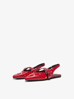 ONLY Laura-5 Slingback Buckle Ballerinasko, , 38 High Risk Red