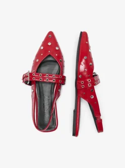 ONLY Laura-5 Slingback Buckle Ballerinasko, , 38 High Risk Red