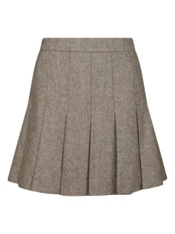 New Neo Noir Laurina Herringbone Nederdel, , 36 Dusty Brown