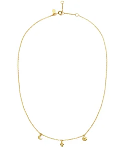Clearance Maanesten Lea Halskæde, , 42+3 cm Gold Plated