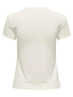 Discount ONLY Lea Kortærmet T-shirt, , L Cloud Dancer