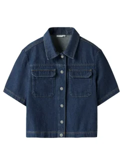 Name It Lea Oversize Denimskjorte, , 152 cm*Børn Skjorter