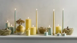 Clearance Uyuni LED Rustic Bloklys, Wheat Yellow
