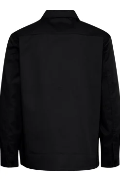 Online Solid Leon Overshirt, , XXL True Black