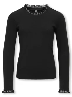 Best KIDS ONLY Leslie Lace Mix Bluse, , 158-164 cm Black