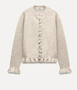 JDY Letty On Frill Cardigan, , M Birch