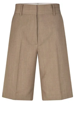 Outlet Second Female Levelup Tailored Shorts, , M Mid Brown Melange