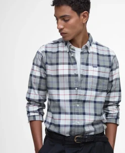 Outlet Barbour Lewis Tailored Skjorte, , M Bleached Pine Tartan