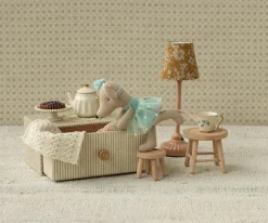 Maileg Lillesøster Dansemus i Daybed, Creme