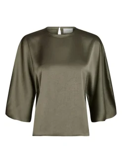 Online Neo Noir Liora Heavy Sateen Bluse, , 36 Cold Army
