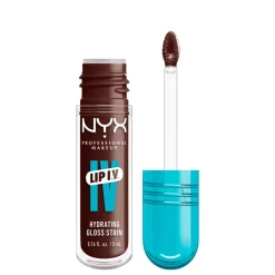 NYX Professional Makeup Lip I.V. Hydrating Gloss Stain Lipgloss, 05 Mocha Me Wet