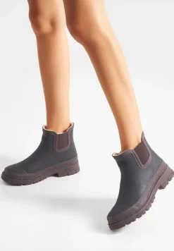 Discount Woden Liv Warm Gummistøvler, , 41 Black/Chocolate