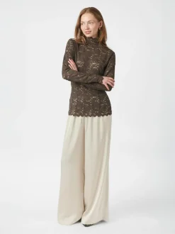 New Neo Noir Liza Laceflower Bluse, , 36 Chocolate Brown