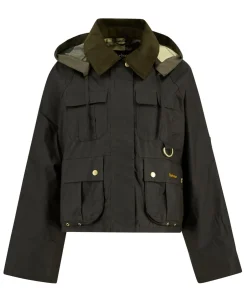 Hot Barbour Liza Wax Jakke, , 38 Fern/Ancient