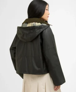 Hot Barbour Liza Wax Jakke, , 38 Fern/Ancient