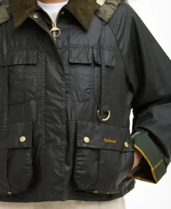 Hot Barbour Liza Wax Jakke, , 38 Fern/Ancient