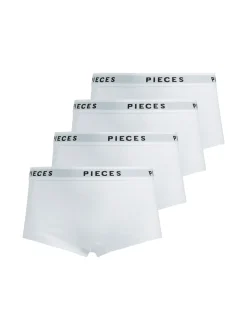 Sale Pieces Logo Lady 4-pak Trusser, , XL Bright White