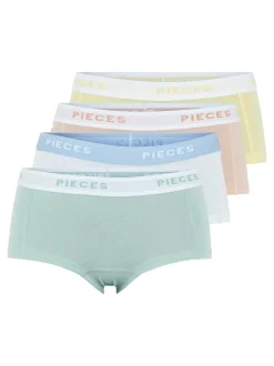 Pieces Logo Lady 4-pak Trusser, , XL*Dame Lingeri