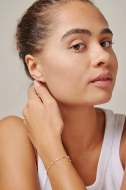 Clearance ENAMEL Copenhagen Lola Armbånd, , 15+4 cm Sølv/Rainbow