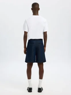 Hot Selected Homme Loose-Nolan Shorts, , M Dark Blue Denim
