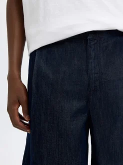 Hot Selected Homme Loose-Nolan Shorts, , M Dark Blue Denim