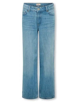 New KIDS ONLY Lopez Wide Baggy Jeans, , 140 cm Medium Blue Denim