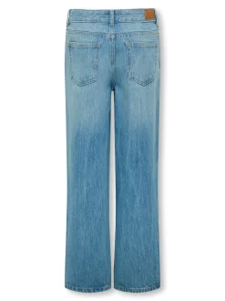 New KIDS ONLY Lopez Wide Baggy Jeans, , 140 cm Medium Blue Denim