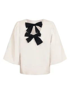 Hot Neo Noir Lorraine Poplin Bluse, , 40 Ivory