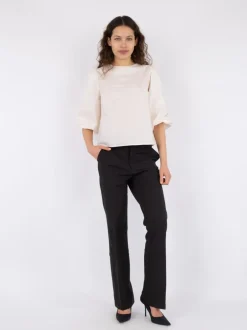 Hot Neo Noir Lorraine Poplin Bluse, , 40 Ivory