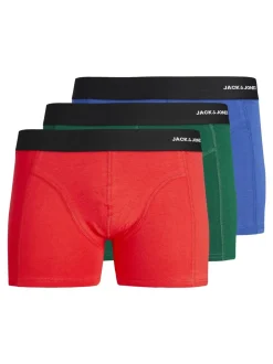 Clearance Jack&Jones Lucas 3-pak Underbukser, , XXL Rød/Blå/Grøn