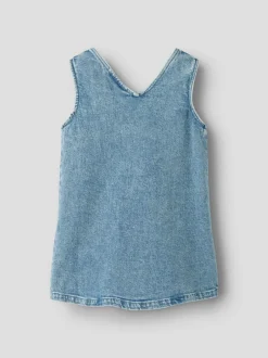 Best Lil' Atelier Lulia Denim Spencer Kjole, , 110 cm Medium Blue Denim