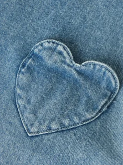 Best Lil' Atelier Lulia Denim Spencer Kjole, , 110 cm Medium Blue Denim