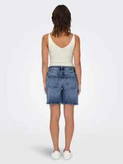 Outlet JDY Lullu Tie Shorts, , S Dark Blue Denim