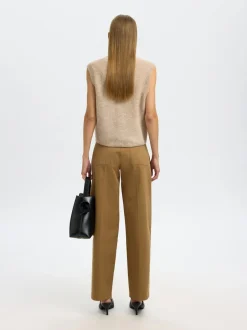 Sale Selected Women Lulu Button Vest, , M Birch