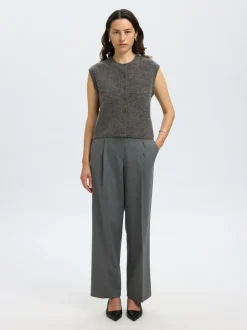 Selected Women Lulu Button Vest, , XS*Dame Veste
