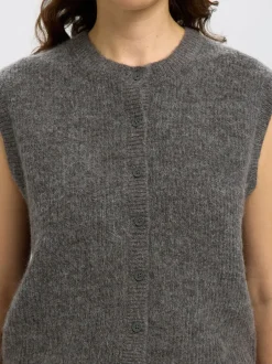 Selected Women Lulu Button Vest, , XS*Dame Veste
