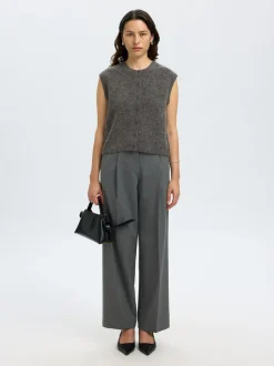 Selected Women Lulu Button Vest, , XS*Dame Veste
