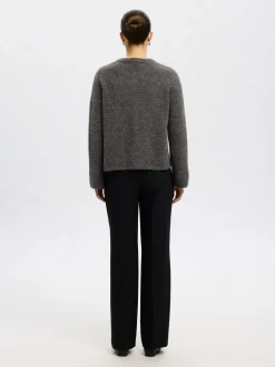 Discount Selected Women Lulu New Cardigan, , L Medium Grey Melange