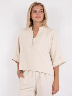 Online Neo Noir Luma Crepe Bluse, , 36 Creme