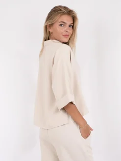 Online Neo Noir Luma Crepe Bluse, , 36 Creme