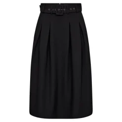 Co'Couture LunaCC Belt Midi Pleat Nederdel, , M Black