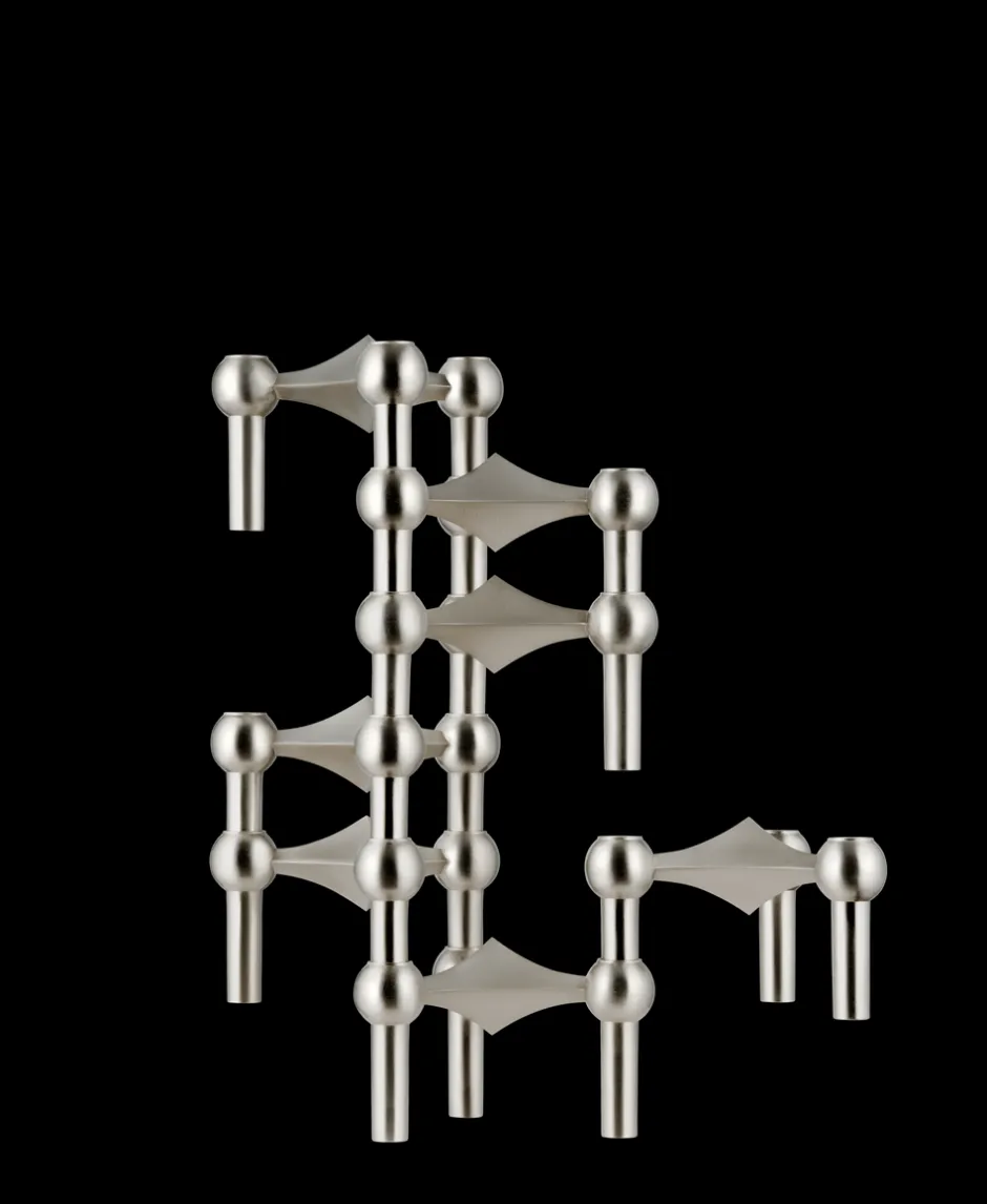 Discount Stoff Nagel Lysestage, Brushed Chrome