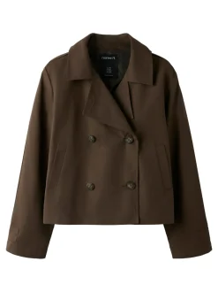 Hot Name It Madelin Short Trenchcoat, , 152 cm Chocolate Brown