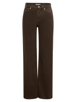 Clearance ONLY Madison Blush Wide Jeans, , M/L32 Dark Brown Denim
