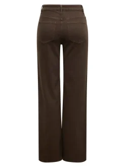Clearance ONLY Madison Blush Wide Jeans, , M/L32 Dark Brown Denim