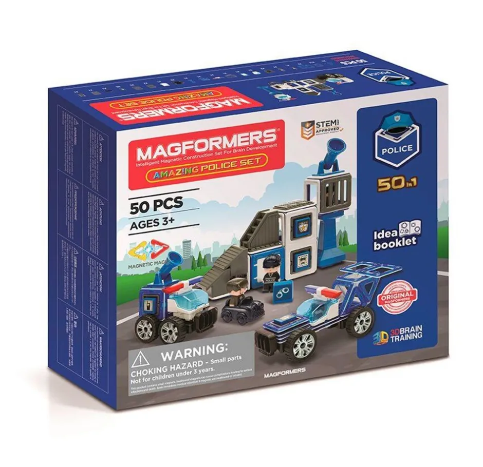 Best Magformers Politibiler Sæt