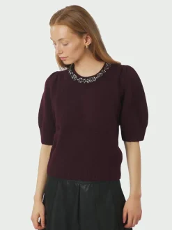 Neo Noir Maia Stone Knit Bluse, , 38*Dame Strik & Sweatshirts