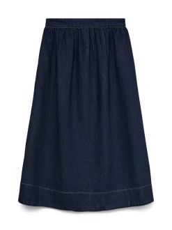 Discount Vero Moda Maiken Nederdel, , L Dark Blue Denim