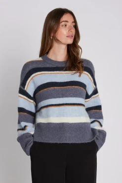 Clearance PBO Makila Knit Sweater, , M Multi Stripe